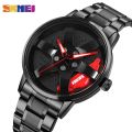 Skmei 1787 Rotation Wheel Creative Fashion Men Stainless Steel Watch  -Red. 