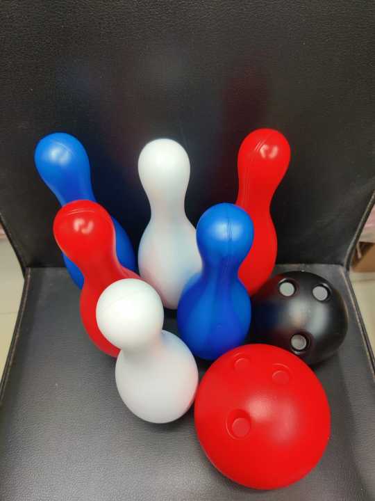 Bowling Game, 2 piece Ball & 6 piece Bowling Pins | Daraz.com.bd