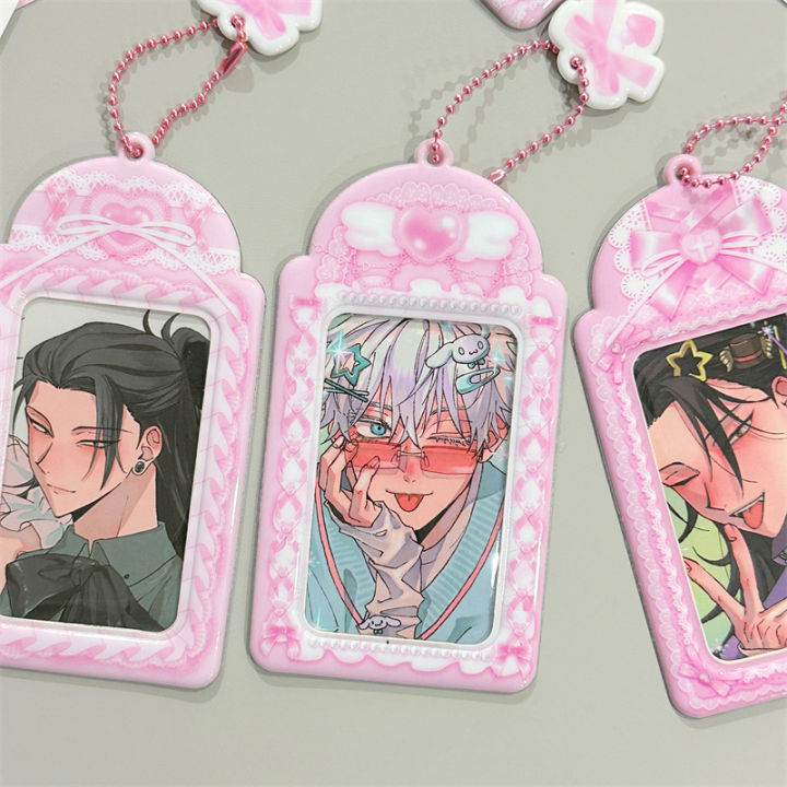 Kawaii%20Cute%20Pink%20PVC%20Lace%20Bowknot%20Card%20Holder%20Protector%20Mini%20Photo%20Album%20Idol%20Card%20Decorative%20Students%20Stationery%20Gifts%20jingu%20-%20Image%204