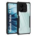 RIGGEAR Shockproof Redmi Note 14 5G | 360 Degree Protection | Protective Design | Transparent Back Cover Case for Redmi Note 14 5G (PC & TPU, Black Bumper). 