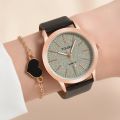 Fashion Starry Sky Dial Bracelet Watch 2 Piece Ladies Watch Set Women Leather Strap Quartz Girl Wrist Watch Women Watches No Box. 