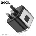 Hoco AC5 2USB+1Socket Universal Conversion Wall Charger. 