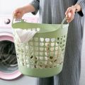 Folding Laundry Basket Plastic Large Dormitory Laundry Basket Bathroom Dirty Clothes Lou Household Toy Clothes Finishing Storage Basket.