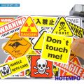 20/30/50Pieces Caution Tip Decals Stop Warning Danger Signs Funny Stickers for Motorcycle Car Bike Luggage Laptop Helmet Sticker.