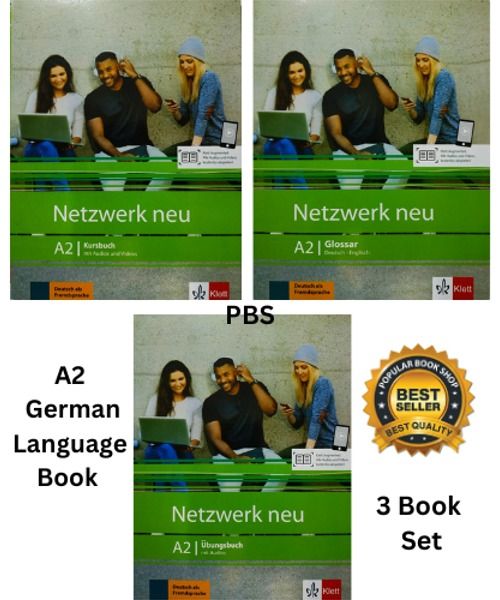 Netzwerk neu A2 German Language ( Kursbuch + Ubungsbuch + Glossar ) 3 Book Set