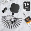 2 Pack Heavy Duty Metal Retractable Badge Holders Carabiner Keychain Belt Badge Reels Clip Key Ring ID Card Holder.