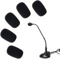 High-Quality Black Foam Microphone Windscreen Cover, Washable, Soft Sponge, Ball Shape, Universal Plug for Live Sound & Stage Equipment. 