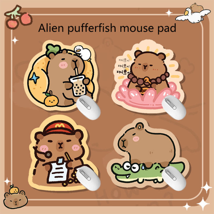 Cartoon Cute Capybara Mouse Pad Computer Desk Mats Creative Keyboard Pad Gaming Table Mat Office Desk Funny Decoration Accessory Creek