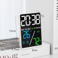 New Wall-mounted Electronic Wall Clock Temperature Date Digital LED Clocks Home Voice Control Display Table Clock for Bedroom.