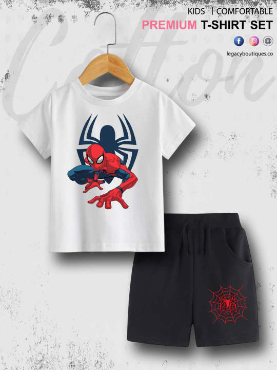 Good Quality T-shirt Set 6 Month To 6 Year Babies Marvel Spiderman Printed