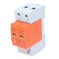 2Pcs SPD Surge Protective Devices Arrester Protector Home Circuit Breaker 2P.