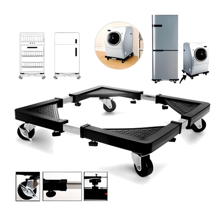 Multifunction Movable Washing Machine base Fridge Stand Holder Refrigerator Trolley