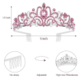 1Set Birthday Girl Tiara Crown Princess Crown With Birthday Sash Metal Princess Crown With Birthday Sash For Women Happy Birthday Party Supplies Pink.