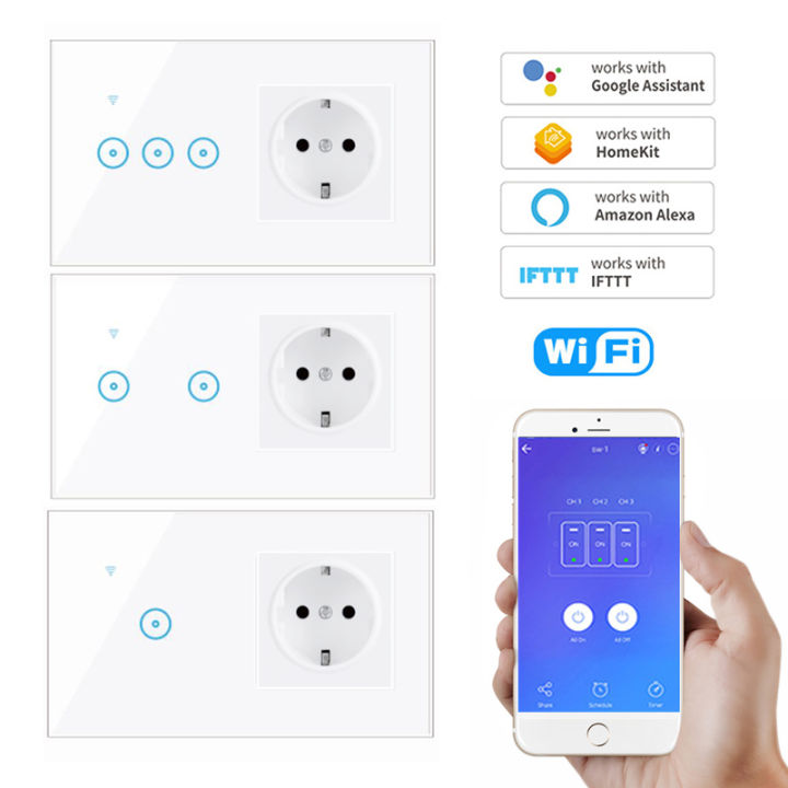 Standard Socket Remote Control WiFi Touch Switch
