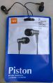 Mi Earphone BasicWith Mic Ultra Deep Bass Piston Universal 3.5mm Dual Speakers Strong Bass Dynamic In-ear Sport Wired Earphone Black 1PCS. 