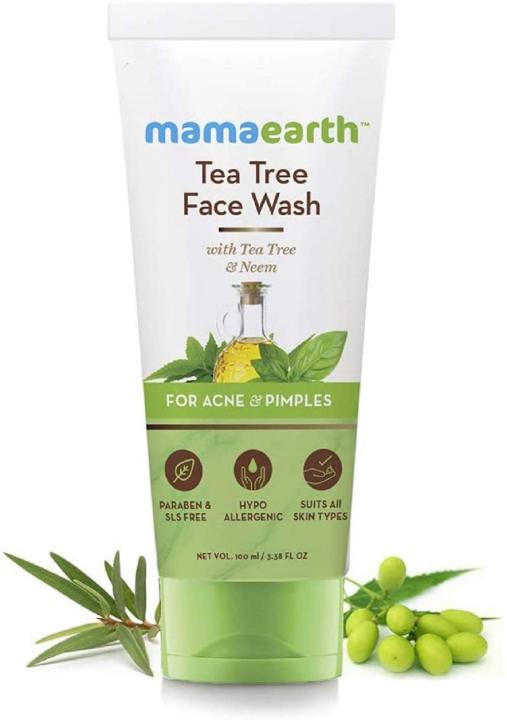 Mamaearth tea tree facewash for acne & pimples (100ml)