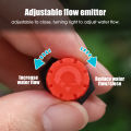 5/20/50/100pcs 8-Hole Green Flow Adjustable Dripper Garden Emitter Barb Connector Greenhouse Potted Drip Irrigation.