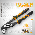 TOLSEN 10029 Water pump Pliers ( 10 inch, 250mm ) Industrial GRIPro Series Multi Grip Adjustable Water Pump Wrench Slim Jaw Plier. 