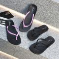 Summer Flip-Flops Women's Net Red Flat Bottom High-Looking Non-Slip Slippers Women Couple Beach Outdoor Wear Seaside Plywood Flip-Flops.