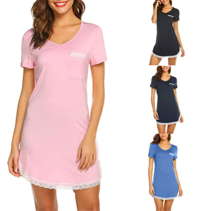 ledis maternity dress sleepwear set adult women ladies black korean girls night dress plus size asian nightwear