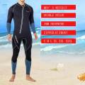 3mm Neoprene Wetsuit Front Zipper Wet Suit , Stretch Waterproof Swimming Full Suit Surfing Thermal Scuba Diving Suit for Water Sports , XL.