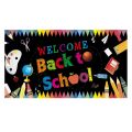 Welcome Back to School Banner, First Day of School Backdrop Banner ,Welcome Back to School Party Decorations Supplies.