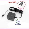 ASUS Laptop Adapter For ASUS Chromebook ZenBook 3 UX390 UX325 UX425 UX433 UX535 VivoBook S433, S533 S431, S532 Series (20V-3.25 A 65W USB Type-C). 