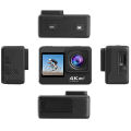 Q60AR 4K 30FPS 24MP WiFi Action Camera Waterproof 170°Wide Angle Len Dual Screen Display Video Camera For Outdoor Sports Cycling Diving.