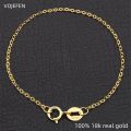 VOJEFEN Golden Bracelets For Women's Luxury Hand Jewelry Brand 18K Of Real Gold New In Mother kids Girls Chain Bracelet Fashion. 