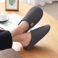 Litfun Winter House Slippers For Women Anti-Slip Fluffy Warm Slippers Men Memory Foam Cotton Slippers With Durable Rubber Sole. 