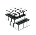 Mirror Block Rubik's Cube - Silver and Black. 