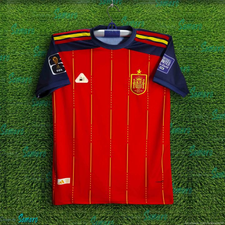 Spain World Cup Jersey 2026 Thai Premium Football Jersey For Men - Half Sleeve Jersey - Spain Jersey 2026