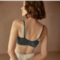 Xianqifen Minimizer Bras for Women Ultra Thin Black Lace Bralette Transparent Underwire Top BH Push Up Brassiere Girl ABCDE. 