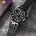 SKMEI  Dual-Display Electronic Wristwatches With Luminous 50m Waterproof Mutifunctional Sports Fashion Wristwatches Watch For Men 2101. 