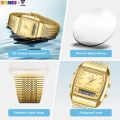 Liebig l1030 quartz with calendar display 3atm waterproof stainless steel strap casual business analog digital wrist watches for men. 
