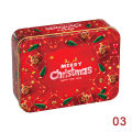 Christmas Square Metal Tinning Can Set Candy Box Gift Storage Box Biscuit Can Iron Can Home Storage Box. 