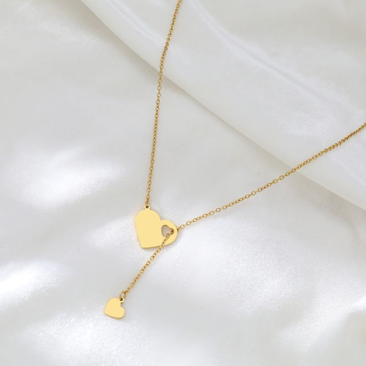 Stainless%20Steel%20Necklaces%20Sweet%20Heart%20Pendants%20Chains%20Charms%20Choker%20Fashion%20Necklace%20For%20Women%20Jewelry%20Wedding%20Party%20Girls%20Gifts%20-%20Image%205