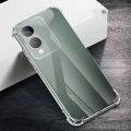Vivo Y28 5G Soft Thick Air-Bag Silicone Clear Bumper Back Cover Transparent Phone Cases. 