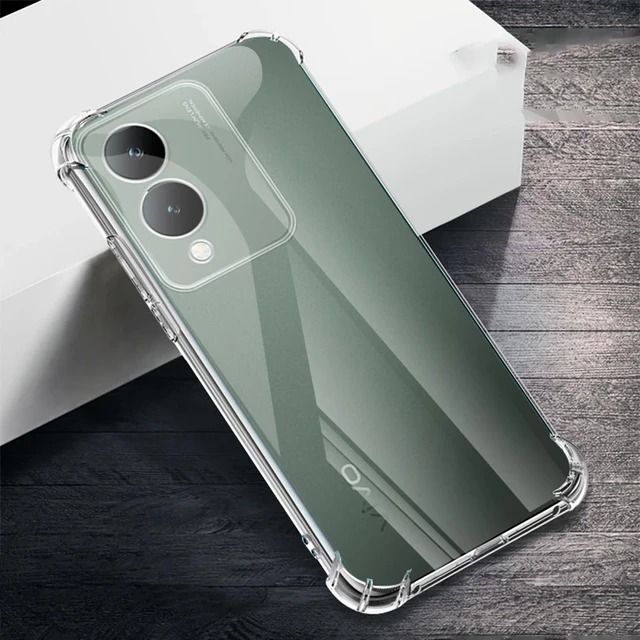 Vivo Y28 5G Soft Thick Air-Bag Silicone Clear Bumper Back Cover Transparent Phone Cases