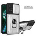 xprmy for Realme 9 Pro 5G Case Card Bag Sliding Window Camera Protection Magnetic Ring Kickstand Shockproof Phone Cover.
