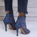 Pumps Women Shoes High Heels Women Sandals 2021 Zipper New Fashion Summer High Heels Ladies Peep Toe Shoes Women Pumps.