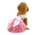 Tutu Skirt Pet Wedding Dress for Small Dog Bow Lace Ruffles Princess Girls Cat Apparel Dress up Costume Birthday Party. 