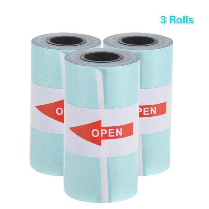 3pcs 57x30mm Sticker Paper Rolls - Thermal Adhesive Paper for Mini Printers | Perfect for Mini Printer Paperang, Memobird, Poooli, Barcode & Price Tag Printing