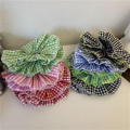Lattice Hair Scrunchies Flower Design Four Layer Cotton Cotton Hair Bands Fashion Hair Ties for Soft Texture Versatile Gentle on Hair Decorative.