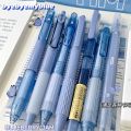 7Pcs/Box Minimalist Transparent 0.5mm Gel Pen High-Quality St Tip Signature Pen Student Quick-Drying Black Ink Pen. 