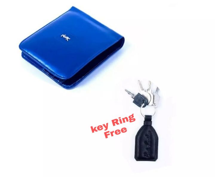 YSL Brand Luxury Short Slim Male Purses Money Clip Credit Card Money Portfel Wallet (key Ring Free)