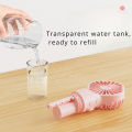 【Good-Love Store】（NEW）Handheld Misting Fan Mini Rechargeable Handheld Fan Mist Humidifying. 