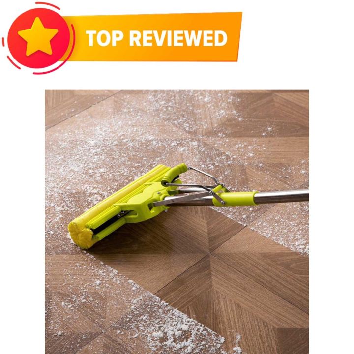 PVA Extendable Mop Double Roller Sponge Foam Rubber Mop Floor Super Cleaner