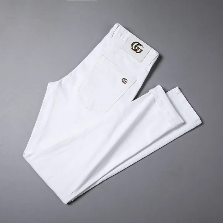 White%20Men's%20Jeans%20Four%20Seasons%20Affordable%20Luxury%20Fashion%20Pants%20Slim%20Straight%20Stretch%20Trousers%20Trendy%20Men's%20Pants%20-%20Image%202