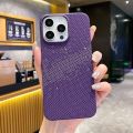 Luxury Kailaf Carbon Pattern Slim PC Phone Case For iPhone 16 15happy 14 Plus 13 12 11 Pro Max Starry Sky Kevlar Shockproof Hard Capa. 